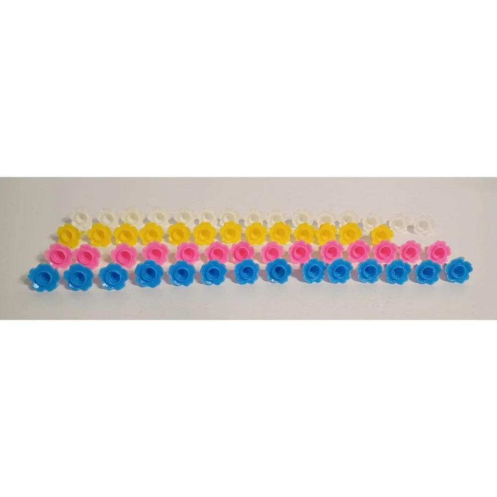Vintage 56 pc Lot Colorful Flower Cake Decoration Candle Holders Cake Toppers